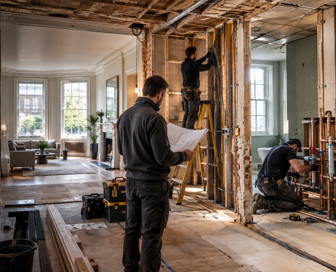 EGA Building team on site in London